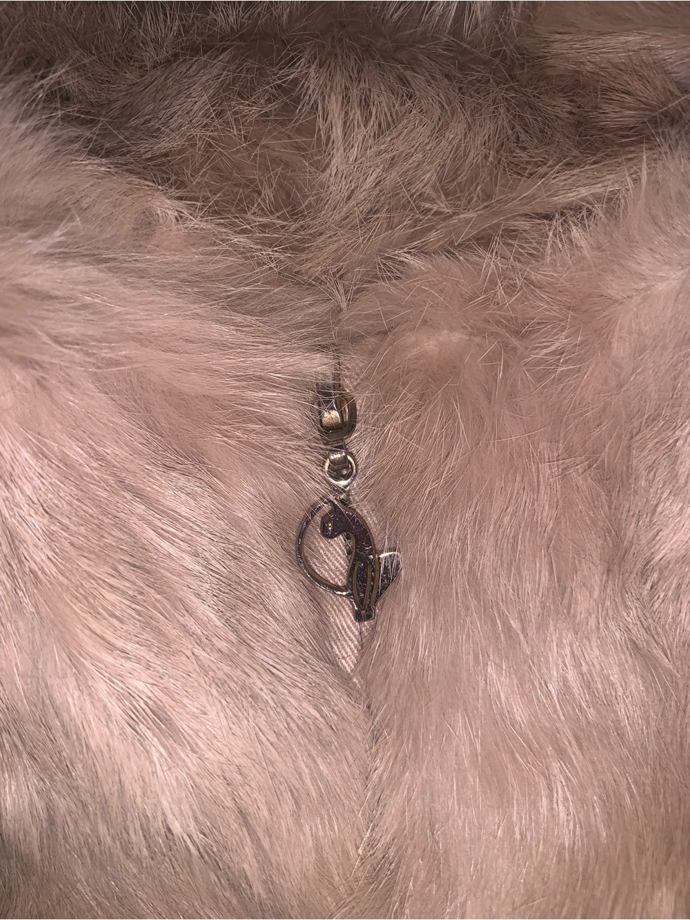 Vintage Baby Phat Faux Fur Front Ribbed Knit Jacket - Taupe Size: Medium - Picture 3 of 9